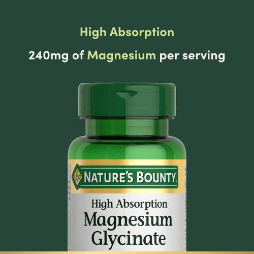 Glicinato de Magnesio 240 mg Nature's Bounty 180 caps